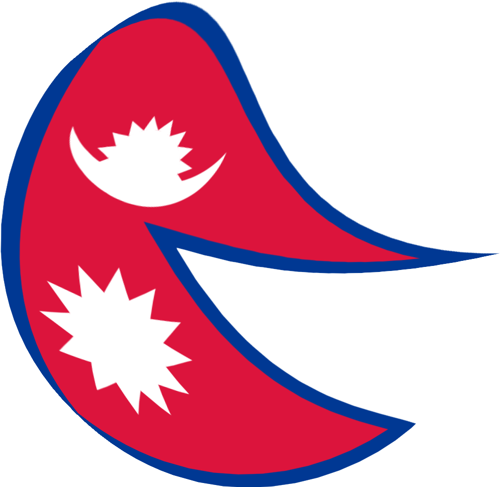 Flag Of Nepal, But It's A Circle And It Looks Also - Nepal Ko Jhanda Clipart (1000x1000), Png Download