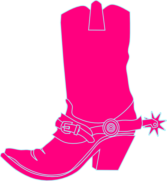 Pink Cowboy Boot Clipart - Png Download (552x600), Png Download