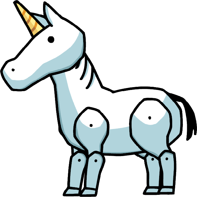 Unicorn - Scribblenauts Unicorn Clipart (641x640), Png Download