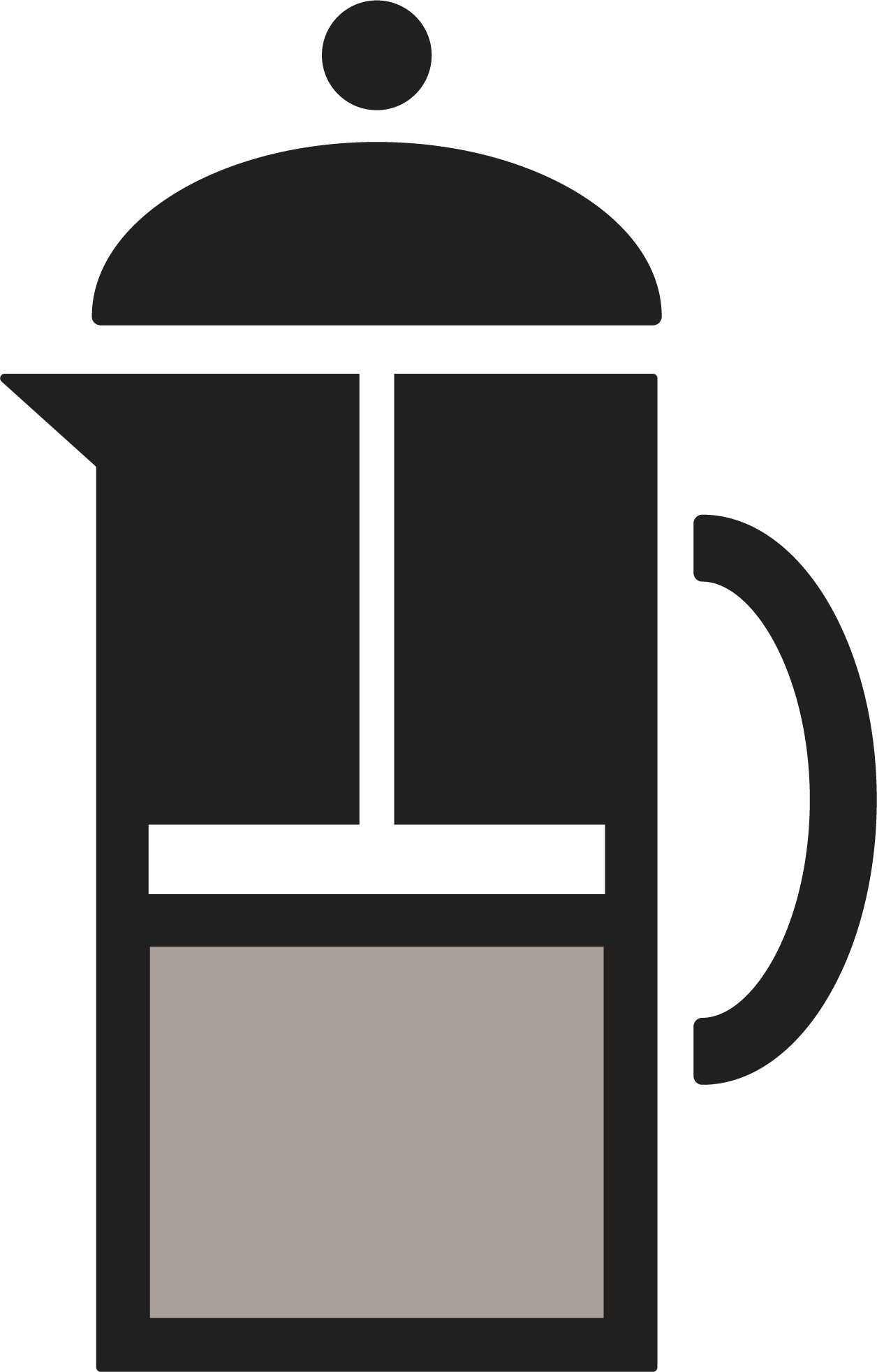 French-press Clipart (1256x1964), Png Download