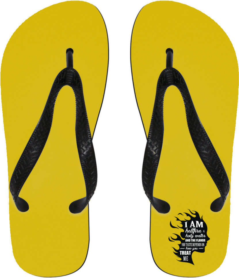 I Am Both Hellfire And Holy Water Flip Flops - Flip-flops Clipart (1024x1024), Png Download