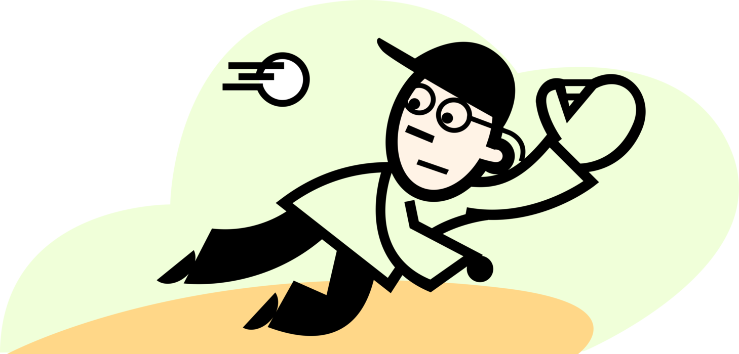 Vector Illustration Of American Pastime Sport Of Baseball - Lixo Hospitalar Clipart (1459x700), Png Download