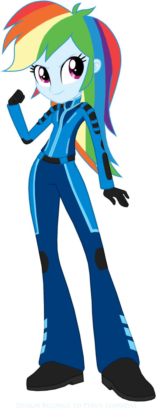 Rainbow Dash - - Mlp Spacy Uniform Clipart (578x1383), Png Download