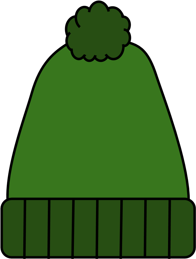 Hat, Winter, Green, Style 3, Clipart (816x1056), Png Download