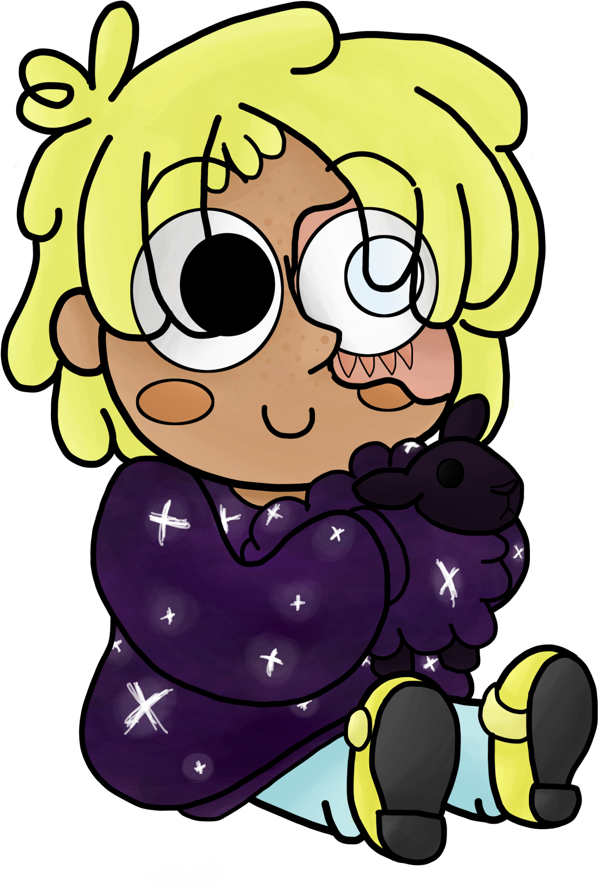 Cinnamon Bun Toby And Sleepy Sheepy - Cartoon Clipart (1280x1856), Png Download