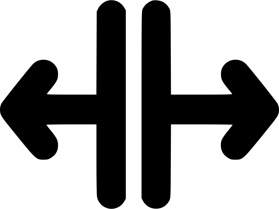 Arrow Split Left Right Lines Comments - Cross Clipart (980x732), Png Download