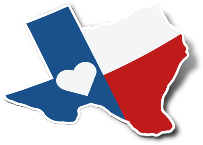 Texas Flag Sticker Clipart (1000x1000), Png Download