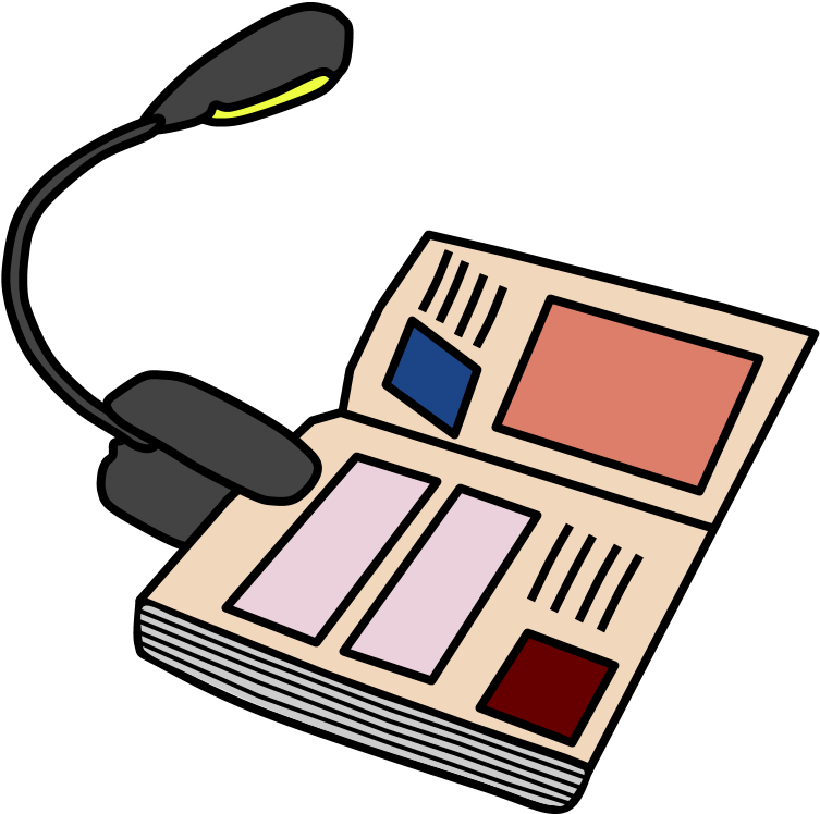 Book, Clip Reading Light - Png Download (816x1056), Png Download