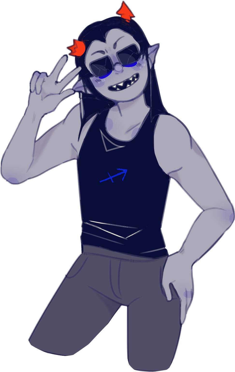 Late Night Horse Boy - Cartoon Clipart (1012x1561), Png Download