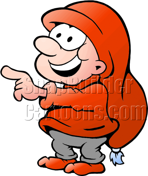 Elf Standing Pointing Left Mascot Logo - Elf Pointing Clipart (600x600), Png Download