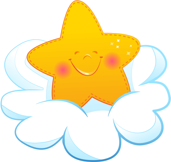 Starlet On The Cloud - Illustration Clipart (700x700), Png Download