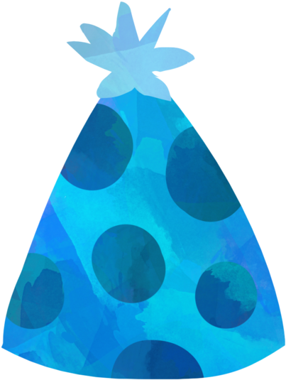Party Blue Hat - Construction Paper Clipart (618x618), Png Download