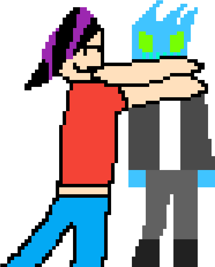 Hugging Pixl - Illustration Clipart (1200x1200), Png Download
