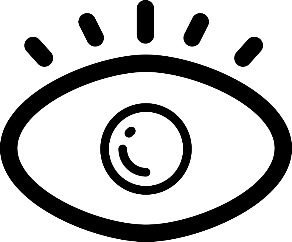Visible Eye Design Tool Outline Comments - Icon Png Me Clipart (980x812), Png Download