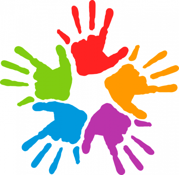 Diversity - Colorful Hands Clipart - Png Download (600x585), Png Download