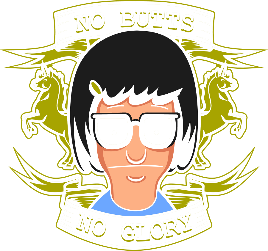 470048 No Butts No Glory Boggs Nicolas Production Artwork - Illustration Clipart (900x844), Png Download