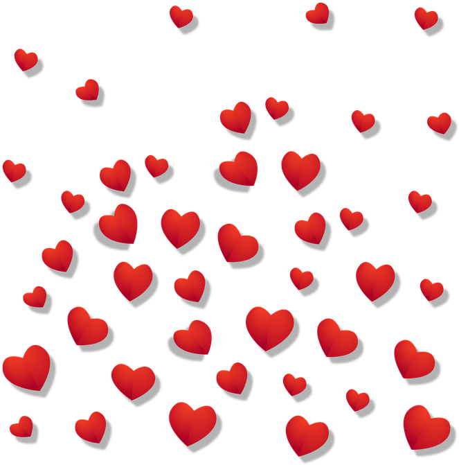 Heart, Transparent, Love, Wallpaper, Background - Love Hearts Transparent Clipart (720x720), Png Download