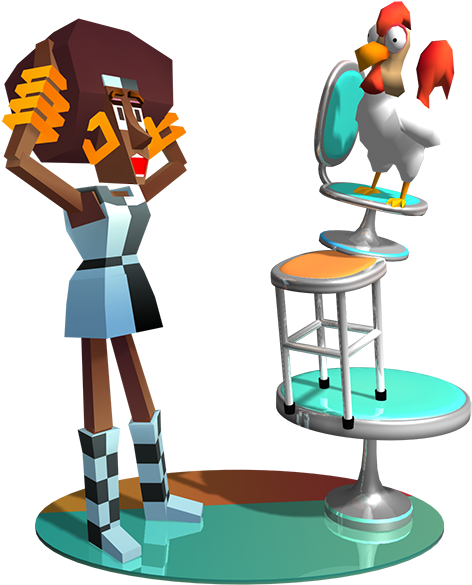 Blocky Bronco Messages Sticker-9 - Cartoon Clipart (618x618), Png Download