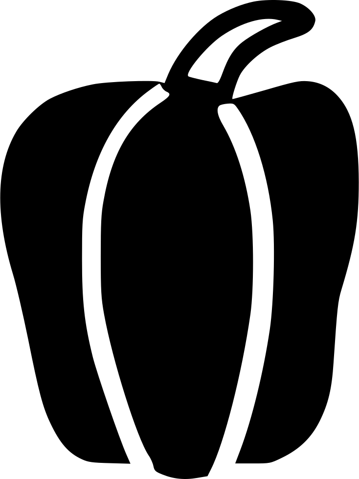 Vegetables Kitchen Capsicum Bell Pepper Paprika Comments - Illustration Clipart (734x980), Png Download