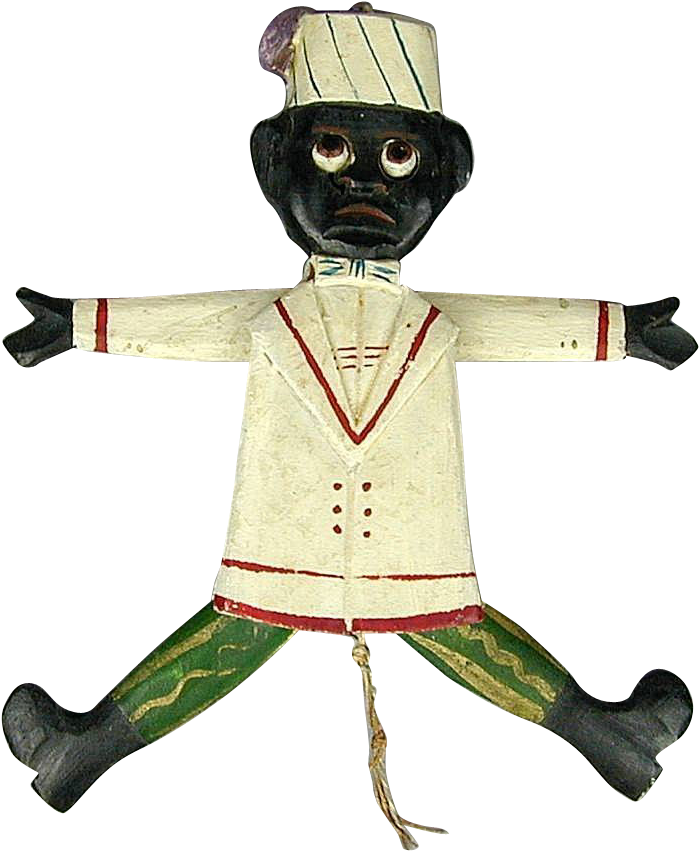 Vintage Black Americana Jumping Bellhop Mechanical - Illustration Clipart (850x850), Png Download