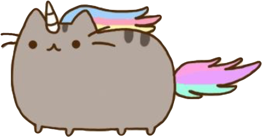 Pusheen Sticker - Unicorn Cat Png Clipart (1024x819), Png Download