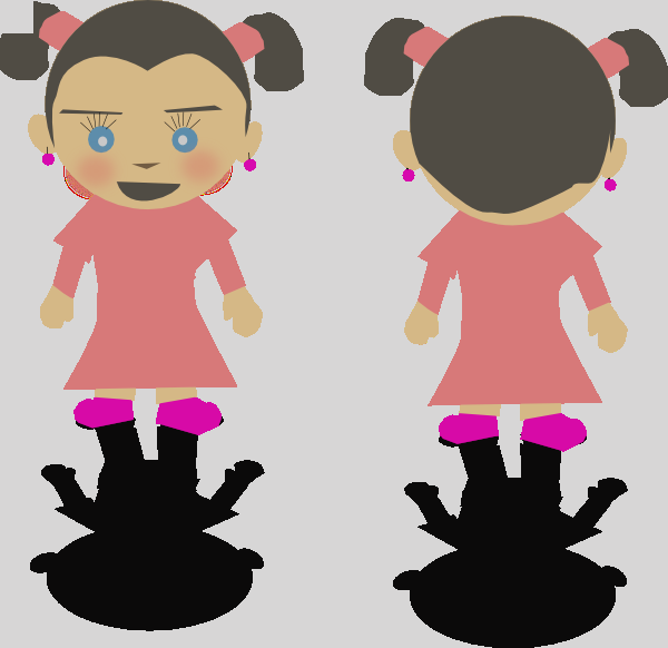 Little Girl Cartoon Clipart (600x582), Png Download
