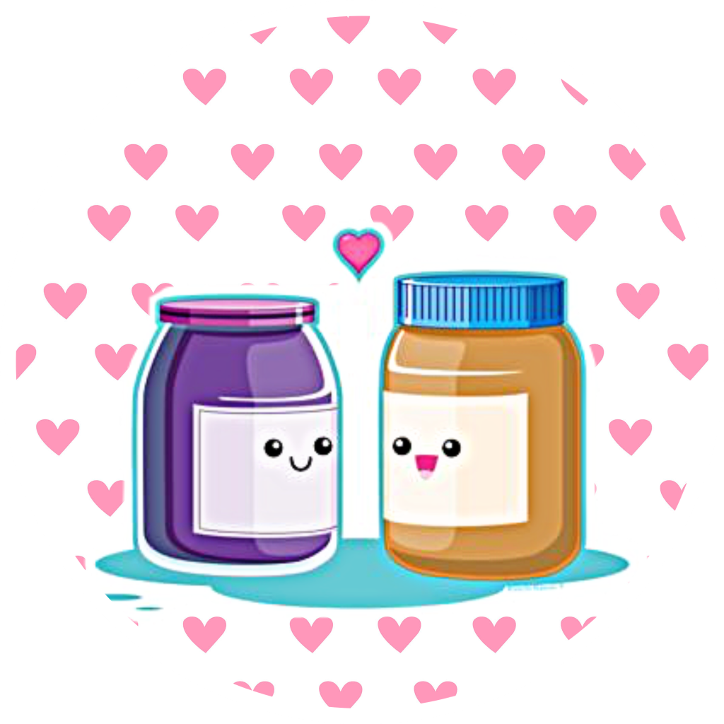 Scpeanutbutterandjelly Sticker - Kawaii Peanut Butter Jelly Clipart (1024x1024), Png Download