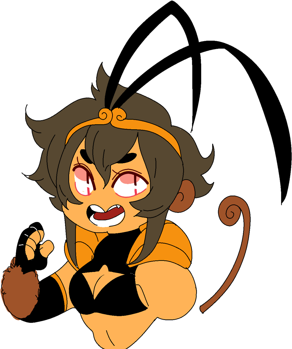 Monkey King Kana And Her “sit Boy” Headband - Cartoon Clipart (1280x1118), Png Download