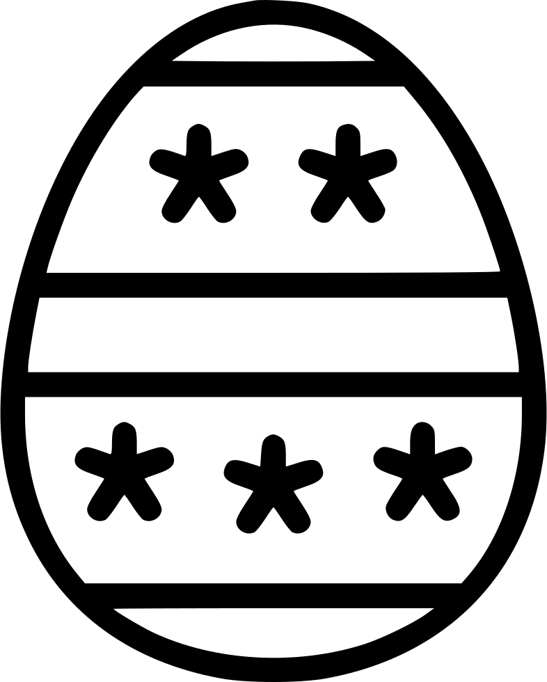 Egg Paschal Decorated Decoration Dots Stripes Comments Clipart (786x980), Png Download