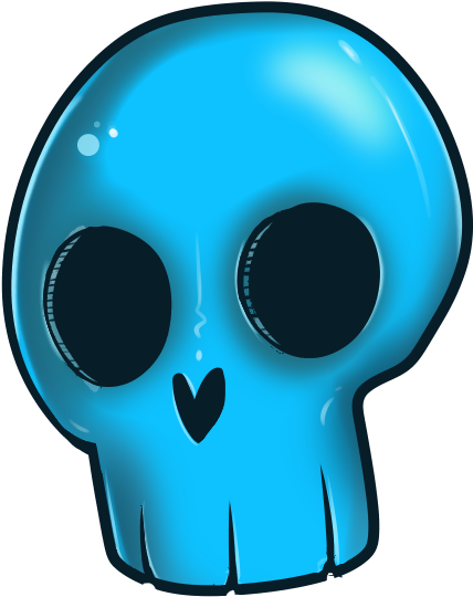 Calavera Azul - Skull Clipart (600x800), Png Download