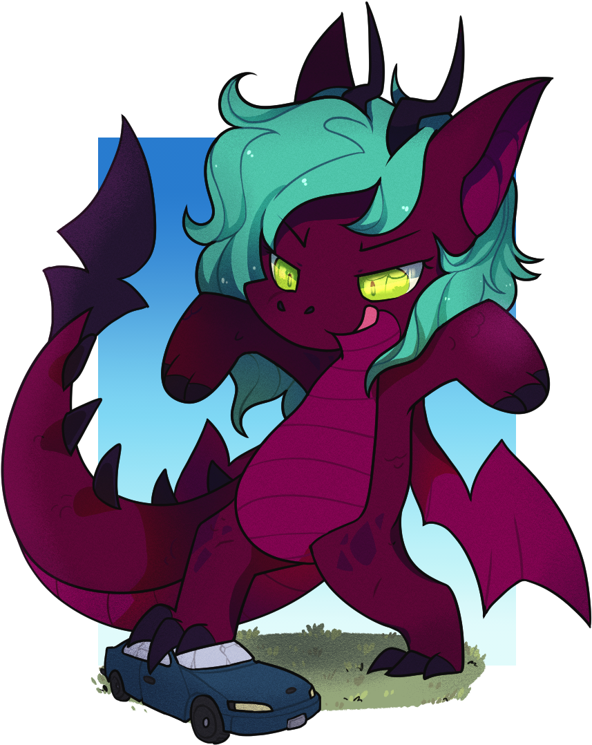 Dragon Stomps - Cartoon Clipart (976x1129), Png Download