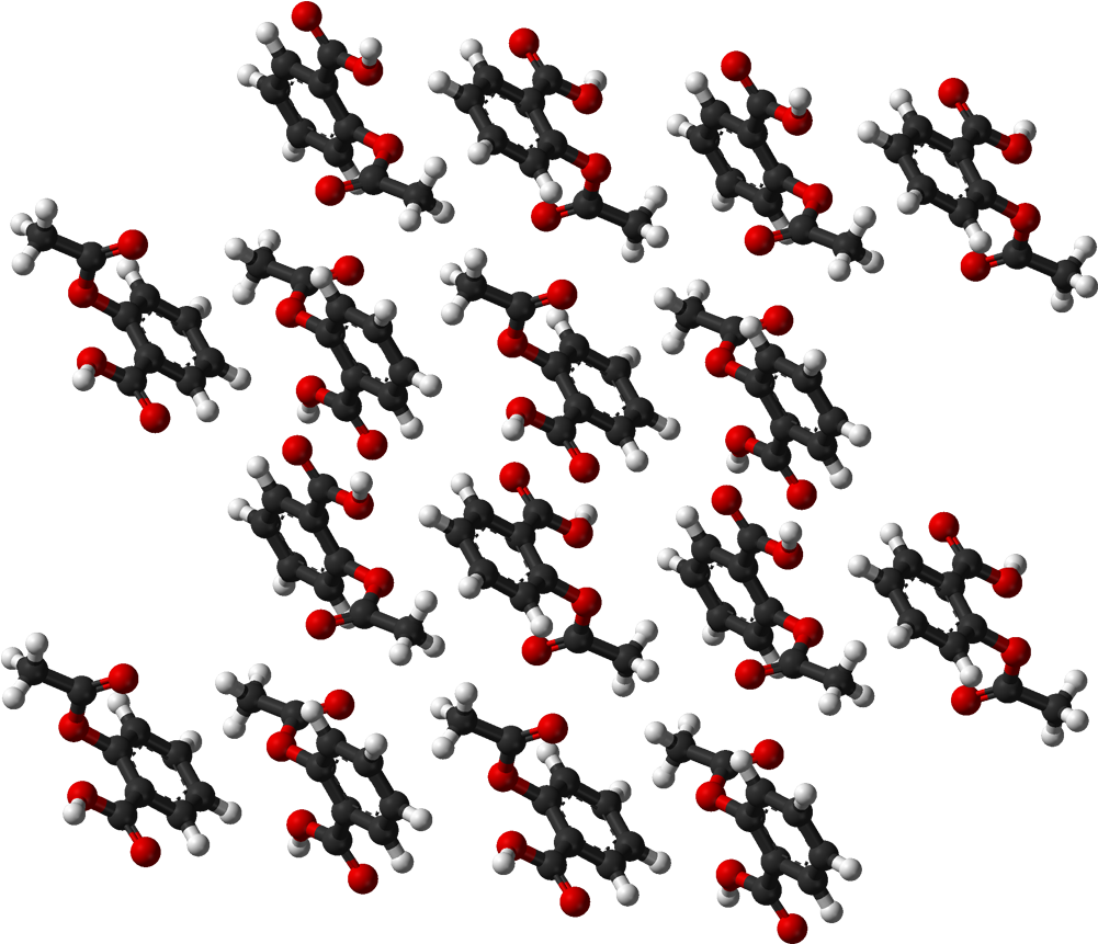 Aspirin Xtal A 3d Balls - Illustration Clipart (1100x960), Png Download