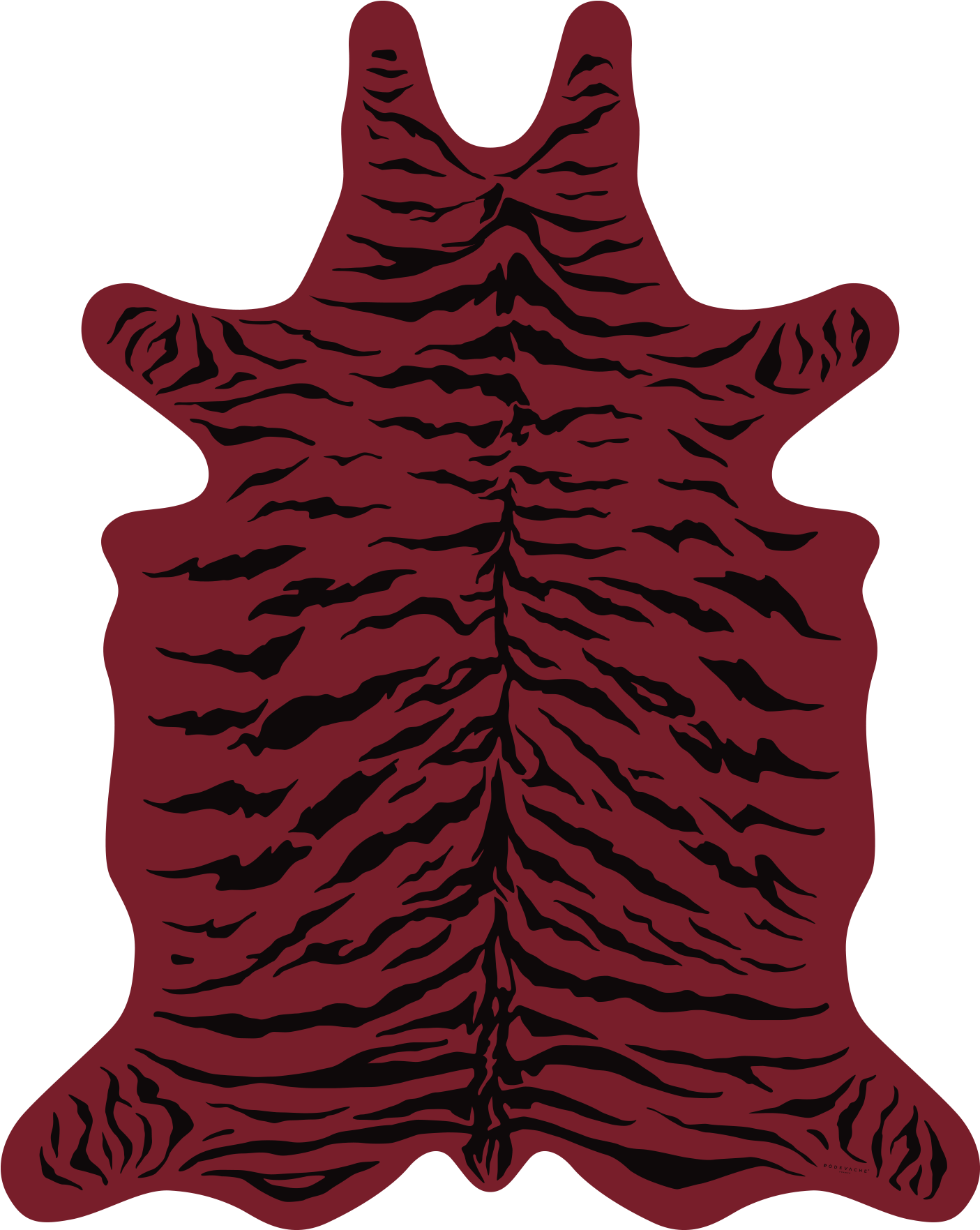 Tapis Zebre Rouge Clipart (1404x1772), Png Download