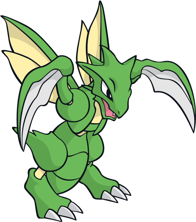 Scyther Pokemon Character Vector Art - Pokemon Scyther Shiny Clipart (800x800), Png Download