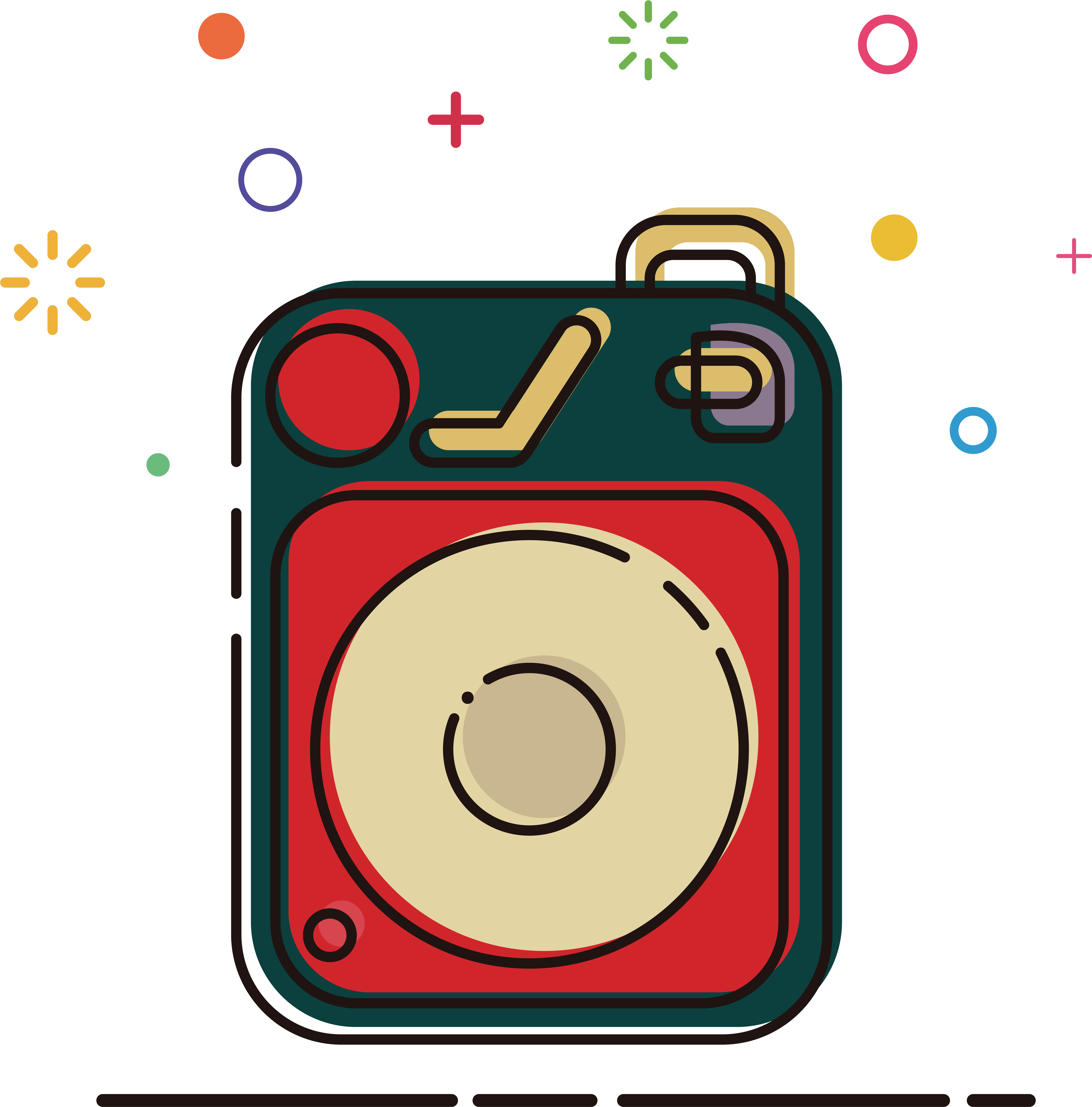 Mbe Illustration Style Speaker Retro Png And Vector Clipart (8334x8334), Png Download