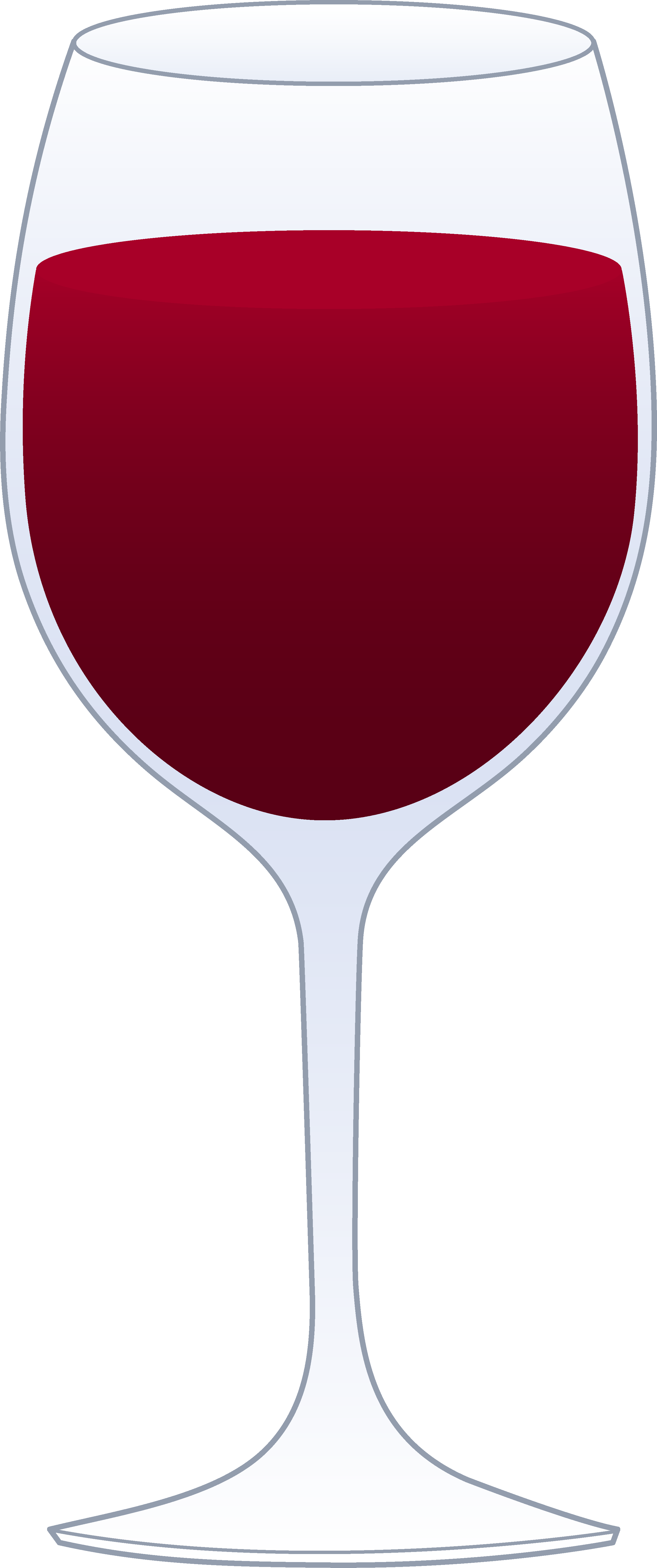 Glass And Wines Clipart Of Wine, Information And Personal - Red Wine Glass Clip Art - Png Download (2539x6056), Png Download