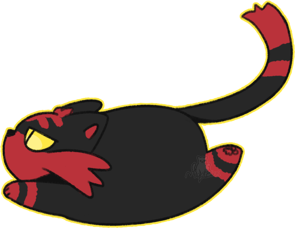 Todays Pokecatsdaily Is A Fat Litten Since I Don't - Cartoon Clipart (988x767), Png Download