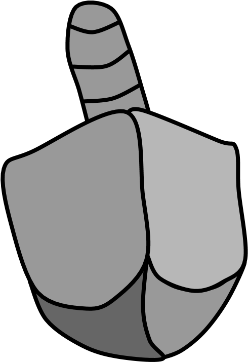 Dreidel, Silver, Toy, Png Dreidel, Black And White Clipart (816x1056), Png Download