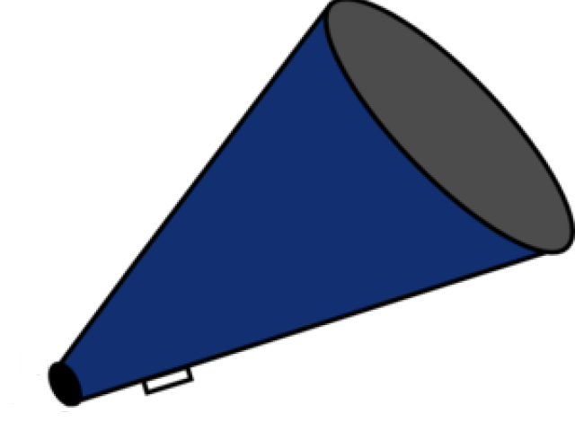 Cone Clipart Blue - Navy Blue Megaphone Clipart - Png Download (640x480), Png Download