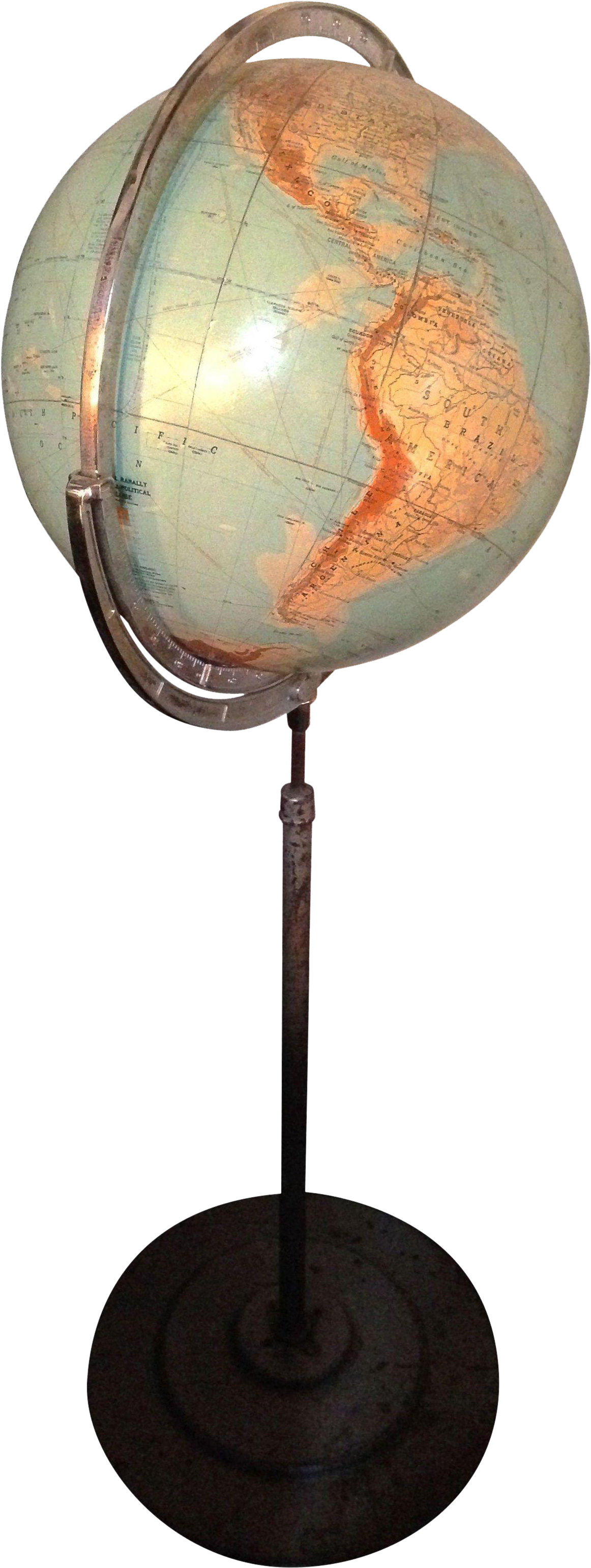 Vintage Globe On Pedestal Chairish - Globe Clipart (3391x3391), Png Download