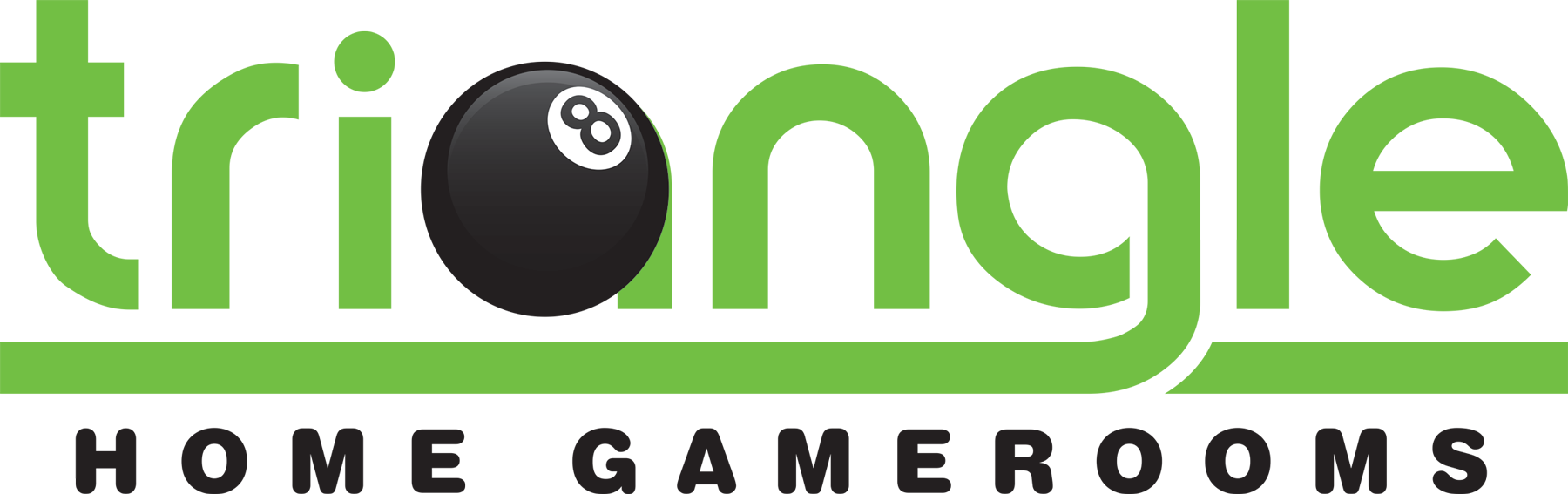 Triangle Home Gamerooms - Graphic Design Clipart (1800x567), Png Download