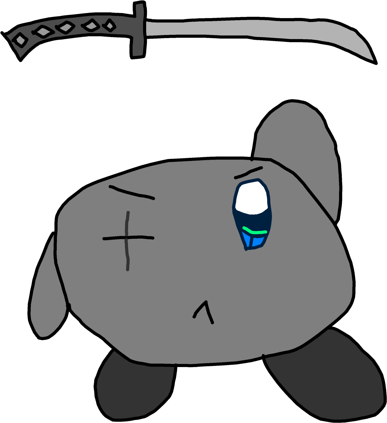 The Blindeye Samurai - Cartoon Clipart (2000x2000), Png Download