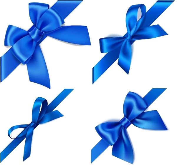 Blue Ribbon Transparent Background - Corner Red Ribbon Png Clipart (600x575), Png Download