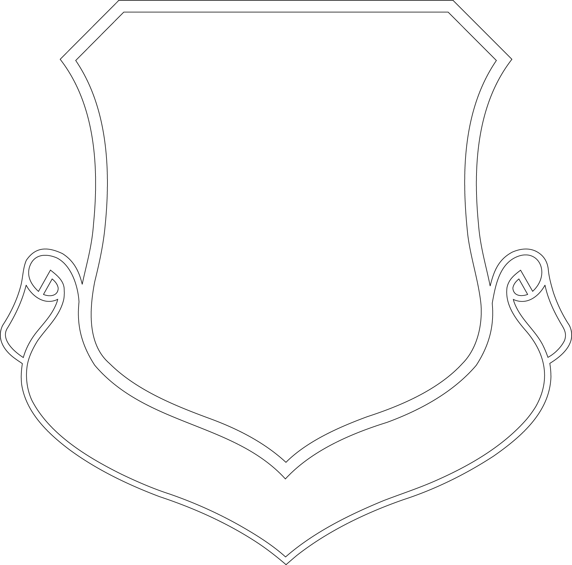 Shield With Scroll - Bird Clipart (1821x1797), Png Download