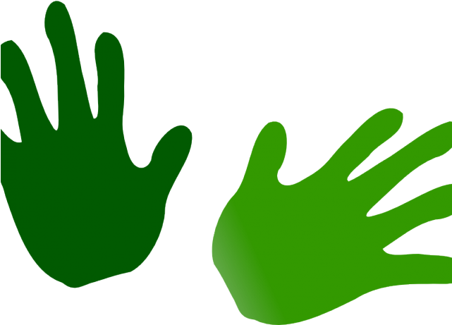 Handprint Clipart Lime Green - Sign - Png Download (640x480), Png Download