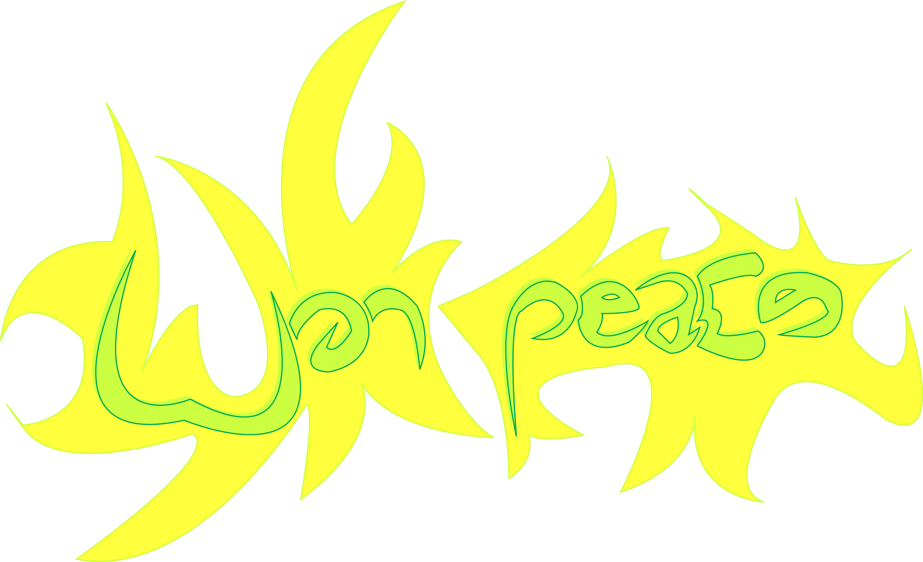 Won Peace Crap - Illustration Clipart (3102x1889), Png Download