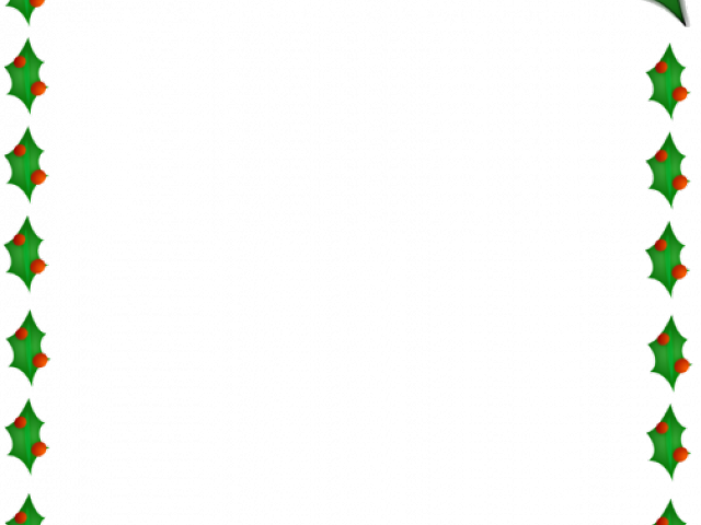 Poinsettia Clipart Page Border - Clip Art Christmas Border - Png Download (640x480), Png Download