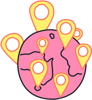 Illustration Of A Location Pin Clipart (600x600), Png Download