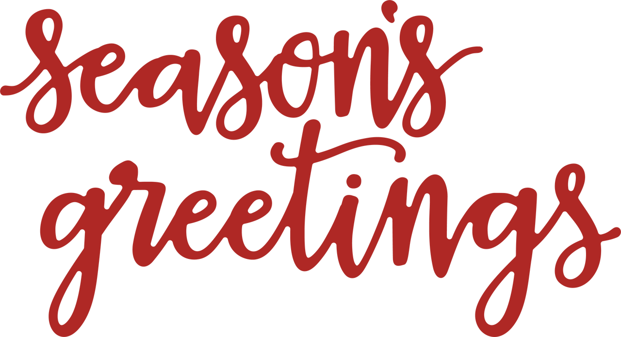 Season's Greetings - Calligraphy Clipart (1280x695), Png Download