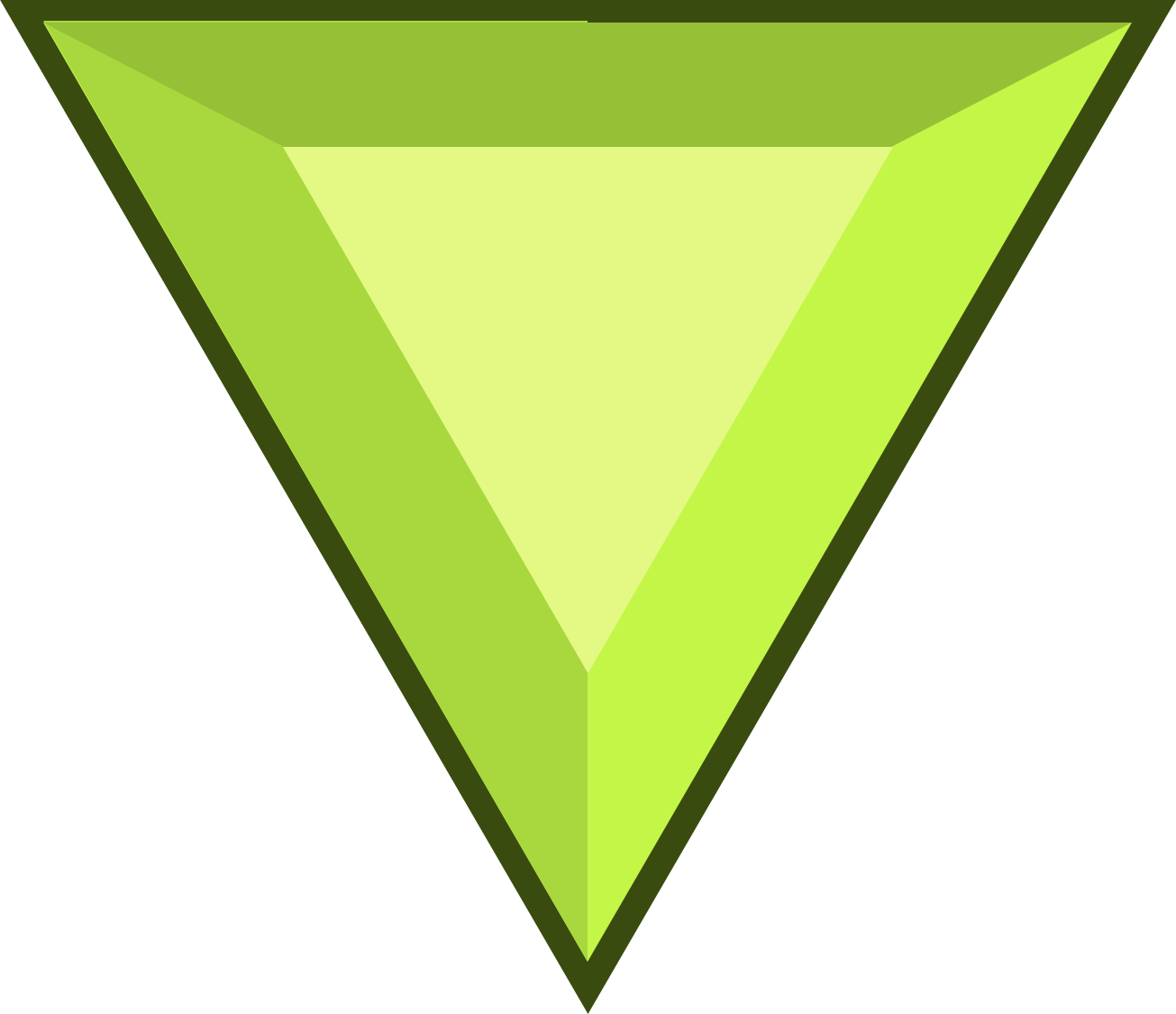 Canarytourmalinegem2 - Triangle Clipart (1305x1125), Png Download
